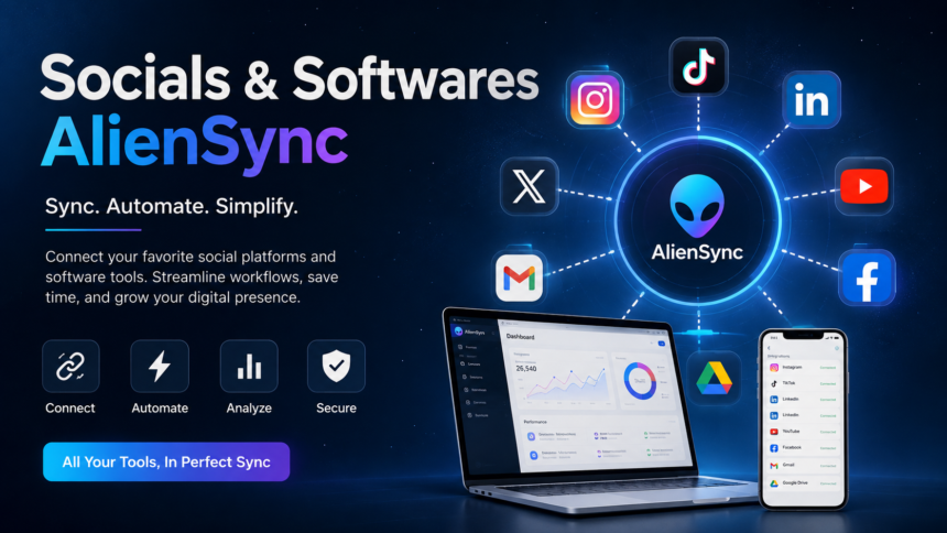 socials and softwares AlienSync