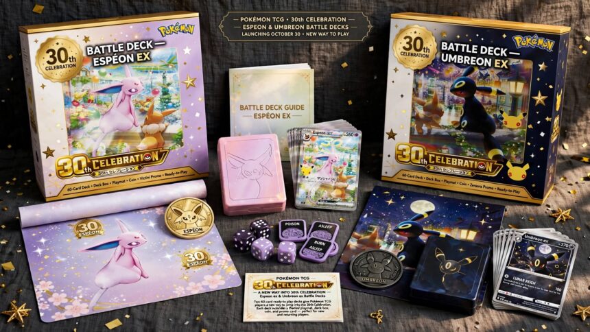 Espeon and Umbreon battle decks give Pokémon TCG players a new way into 30th Celebration